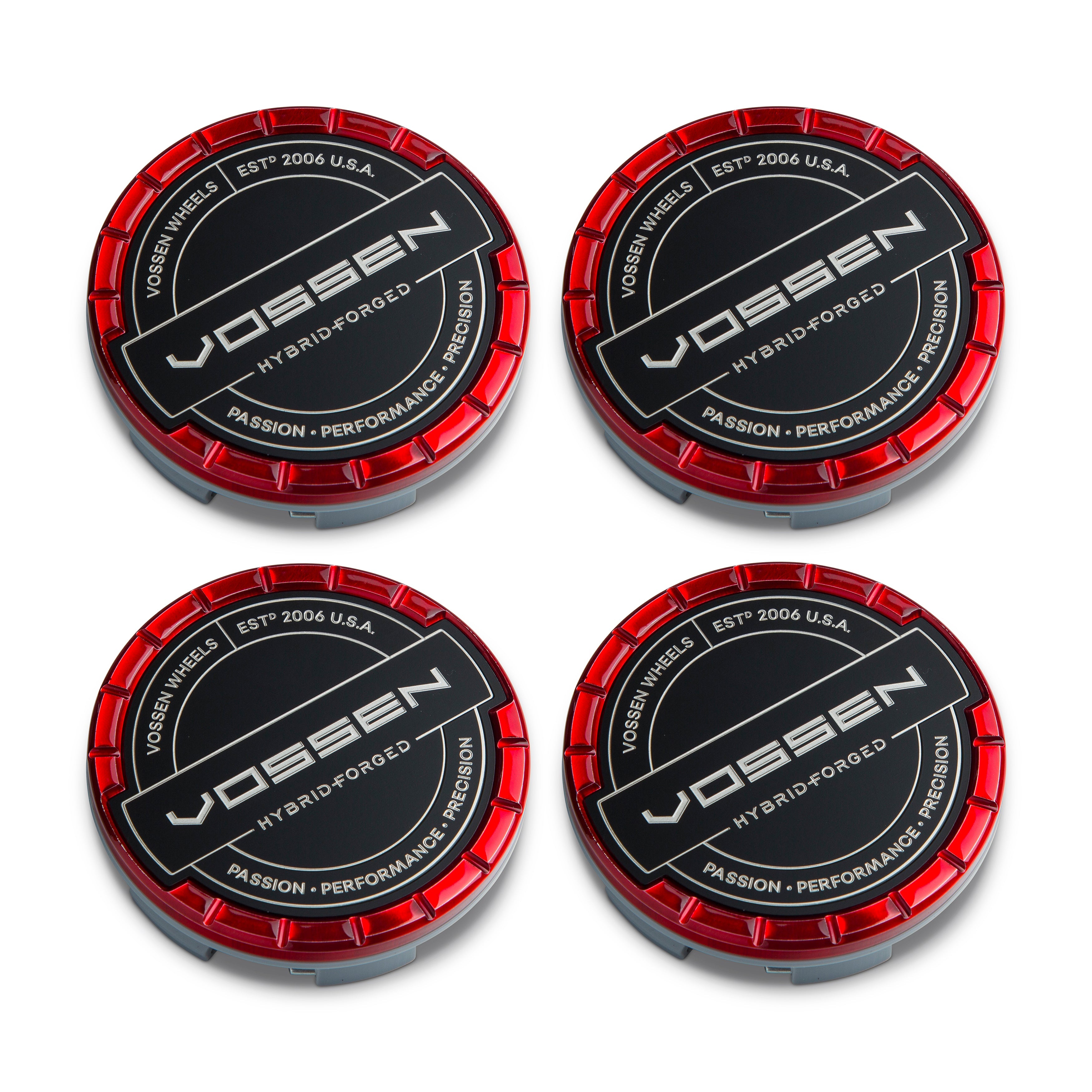 Vossen Hybrid Forged Billet Sport Cap for VF & HF Series Wheels (Vossen Red)