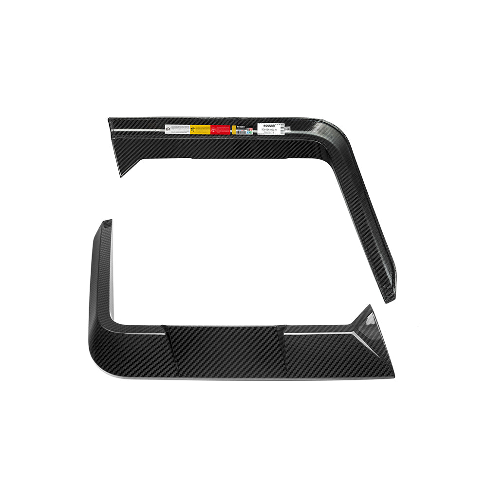 SooQoo BMW G09 XM Rear Bumper Inserts In Gloss Carbon Fibre