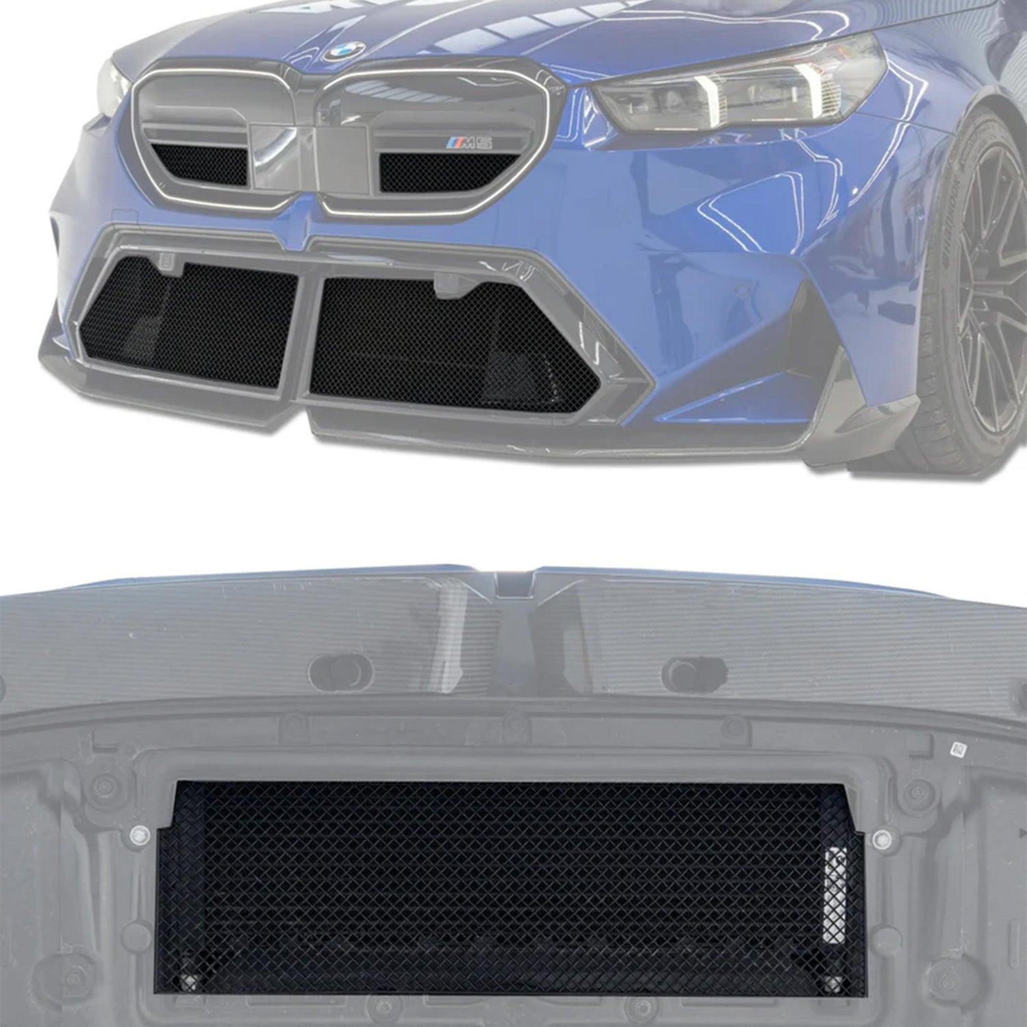 Zunsport BMW G90 & G99 M5 Front Grille Mesh Guard Set Fitted On Vehicle