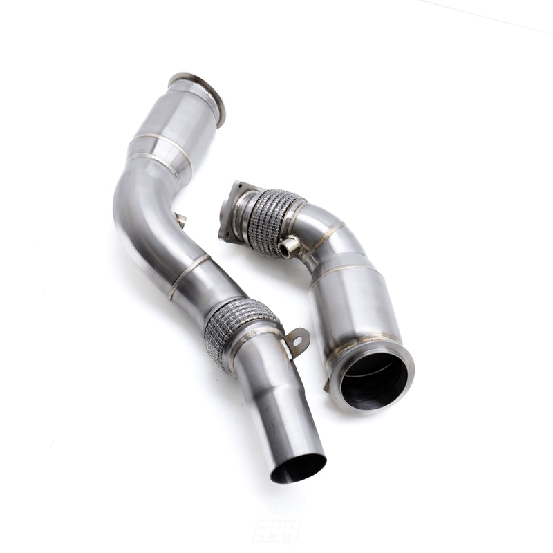 Deep Tone Industries BMW F80 M3, F82 M4 & F87 M2 Competition S55 Exhaust 200 Cell Sports Cat Downpipes
