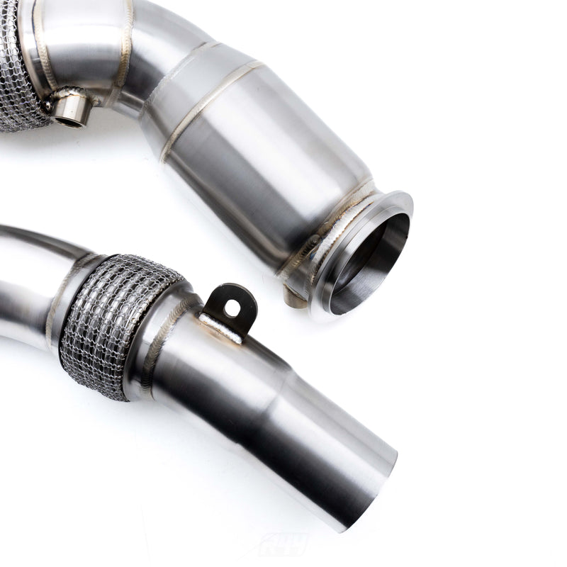 Deep Tone Industries BMW F80 M3, F82 M4 & F87 M2 Competition S55 Exhaust 200 Cell Sports Cat Downpipes