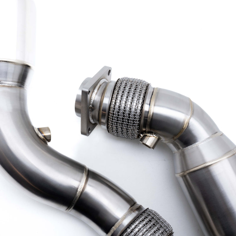 Deep Tone Industries BMW F80 M3, F82 M4 & F87 M2 Competition S55 Exhaust 200 Cell Sports Cat Downpipes