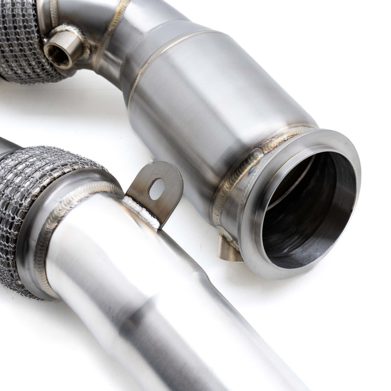 Deep Tone Industries BMW F80 M3, F82 M4 & F87 M2 Competition S55 Exhaust 200 Cell Sports Cat Downpipes
