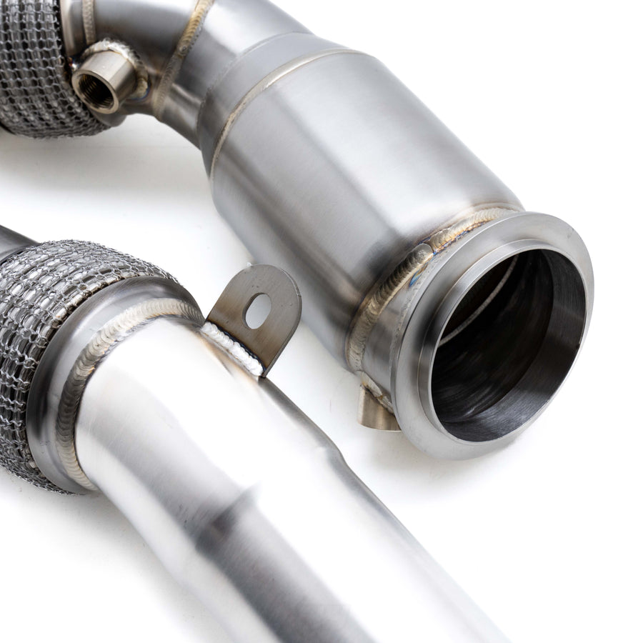 Deep Tone Industries BMW F80 M3, F82 M4 & F87 M2 Competition S55 Exhaust 200 Cell Sports Cat Downpipes