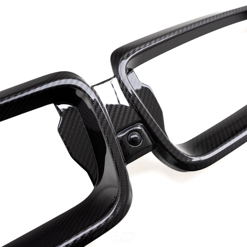 MHC+ BMW 2 Series Front Grille Surround In Gloss Pre Preg Carbon Fibre (G42 inc. M240i)
