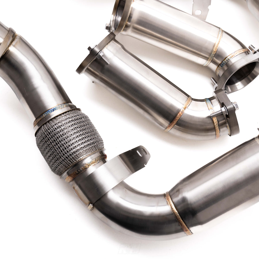 Deep Tone Industries BMW G90 & G99 M5 S68 Primary & Secondary Exhaust Catless Downpipes