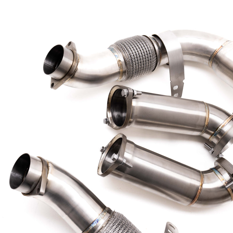 Deep Tone Industries BMW G90 & G99 M5 S68 Primary & Secondary Exhaust Catless Downpipes