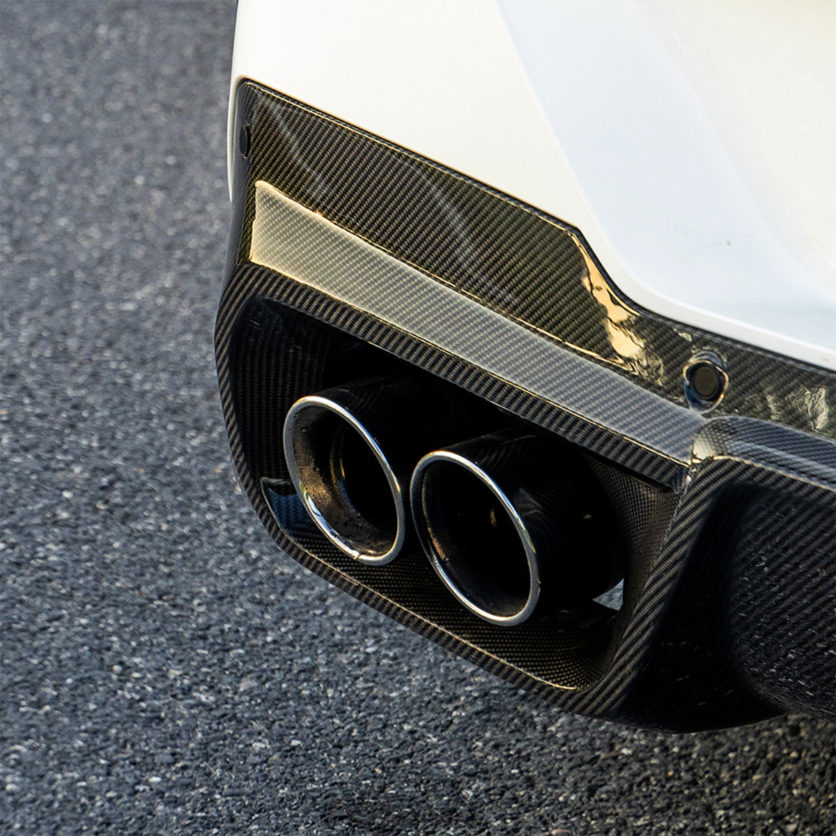 Deep Tone Industries BMW G45 X3 30e Quad Exhaust Tailpipe Conversion For M50 Rear Diffuser