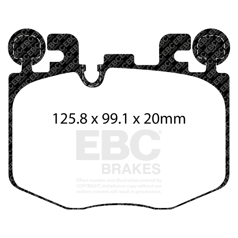 EBC Yellowstuff Front Pads for BMW 2 Series G42, 3 Series G20/G21, 4 Series G22/G26, X3 M40i, X4 M40i, Z4 G29 & Toyota GR Supra DP42522R