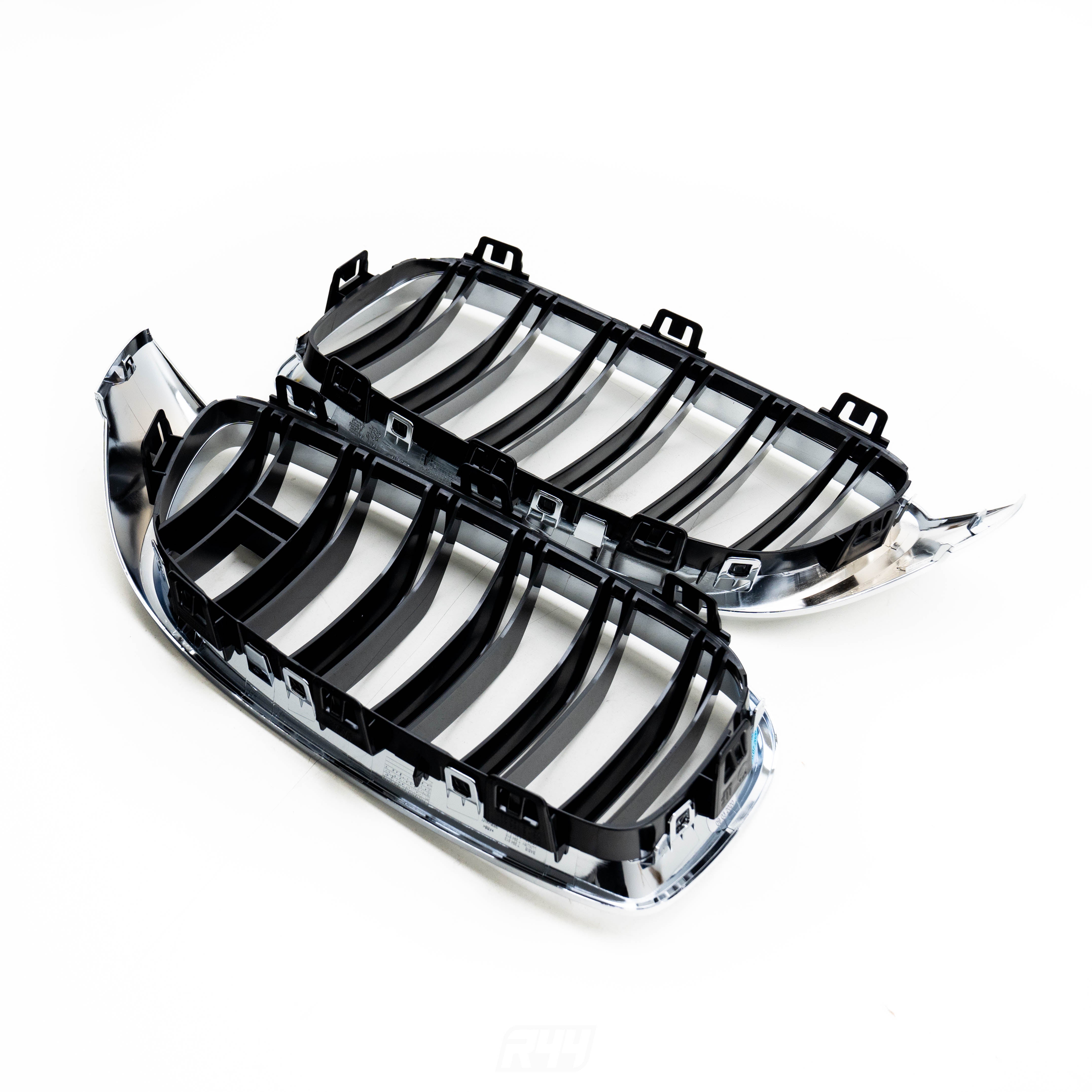 Genuine BMW F80 M3 OEM Chrome & Black Front Grilles 51138054332 & 51138056411