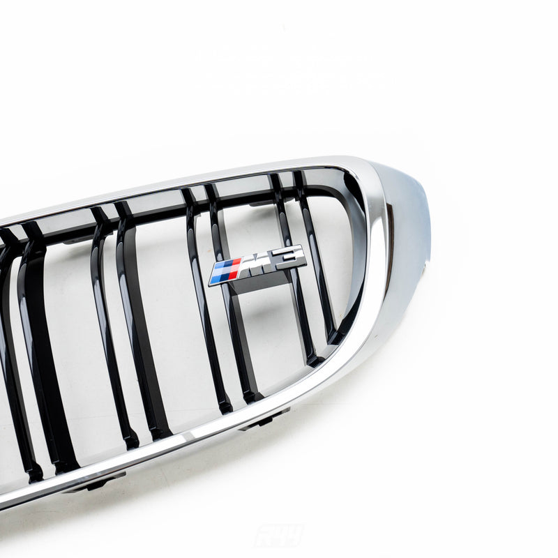 Genuine BMW F80 M3 OEM Chrome & Black Front Grilles 51138054332 & 51138056411