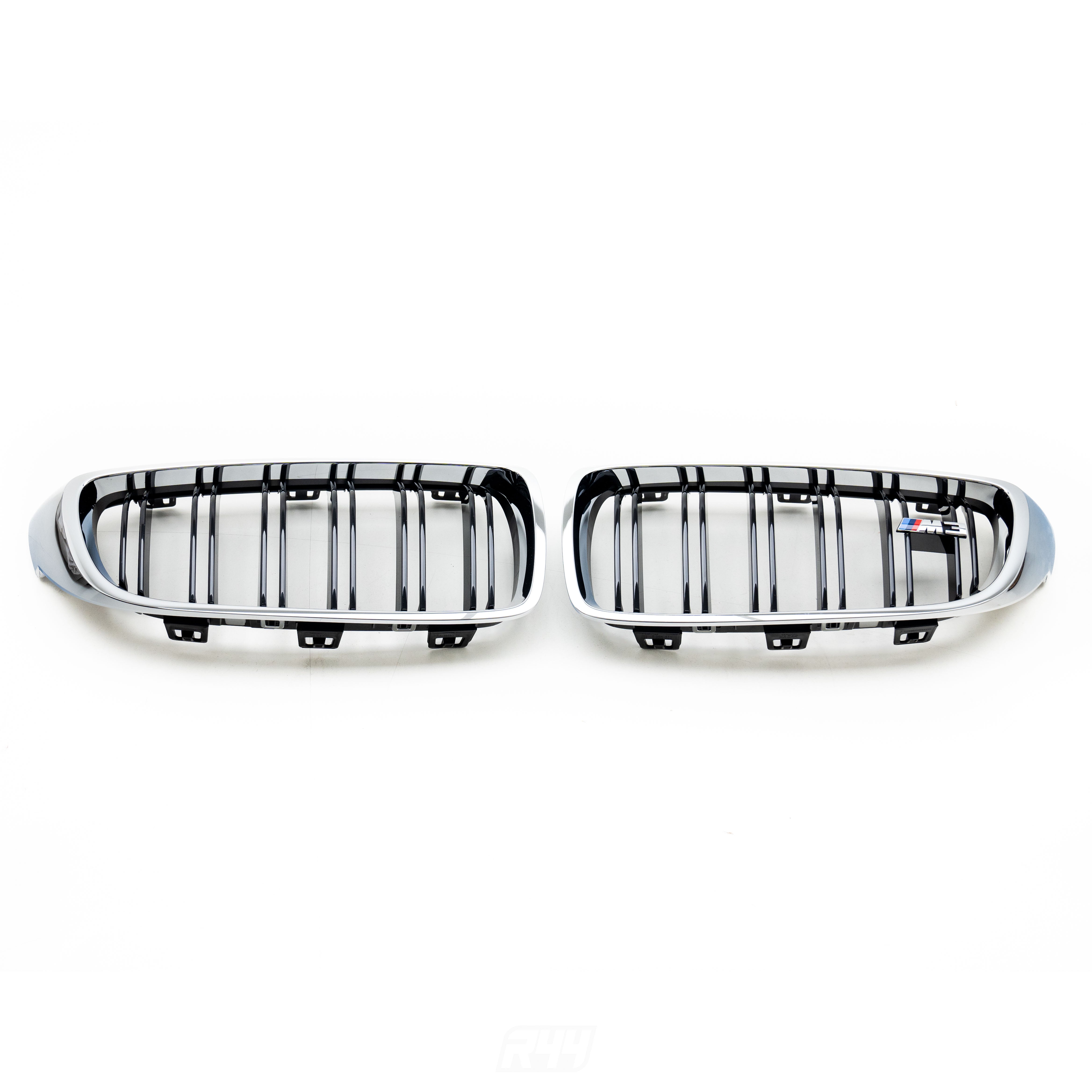Genuine BMW F80 M3 OEM Chrome & Black Front Grilles 51138054332 & 51138056411