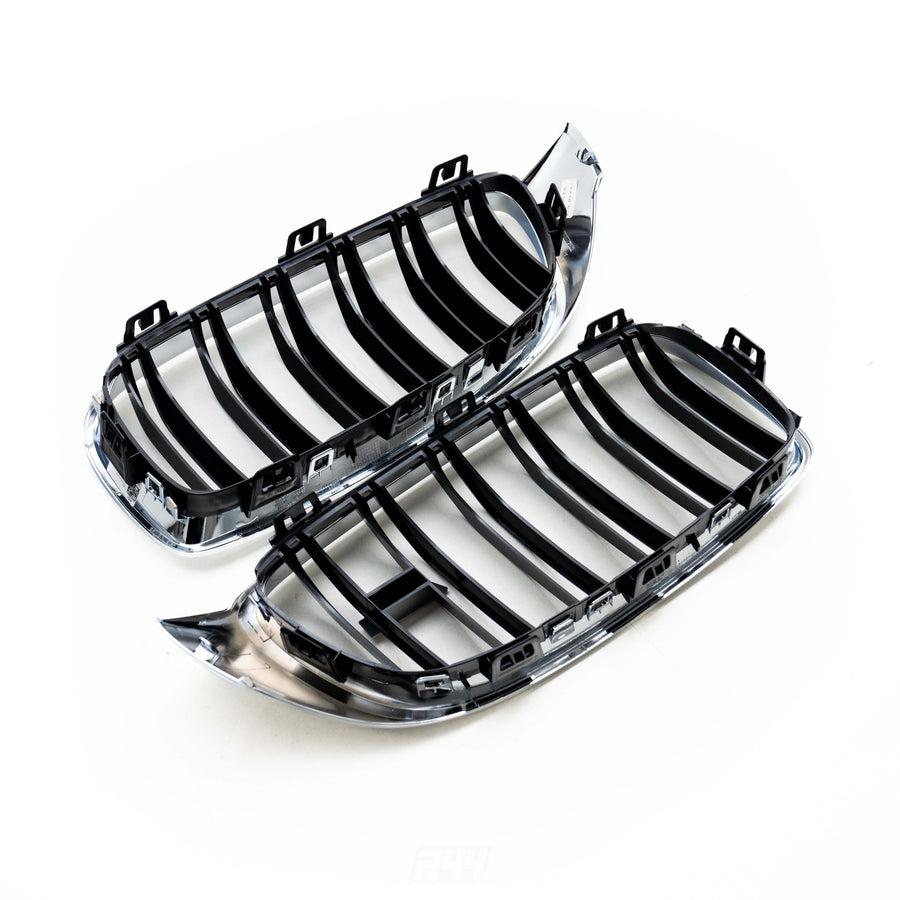 Genuine BMW F80 M3 OEM Chrome & Black Front Grilles 51138054332 & 51138056411