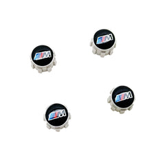 Genuine BMW M Performance M Logo Wheel Tyre Air Valve Caps Dust Covers 36105B5C8E5 (Set of 4)