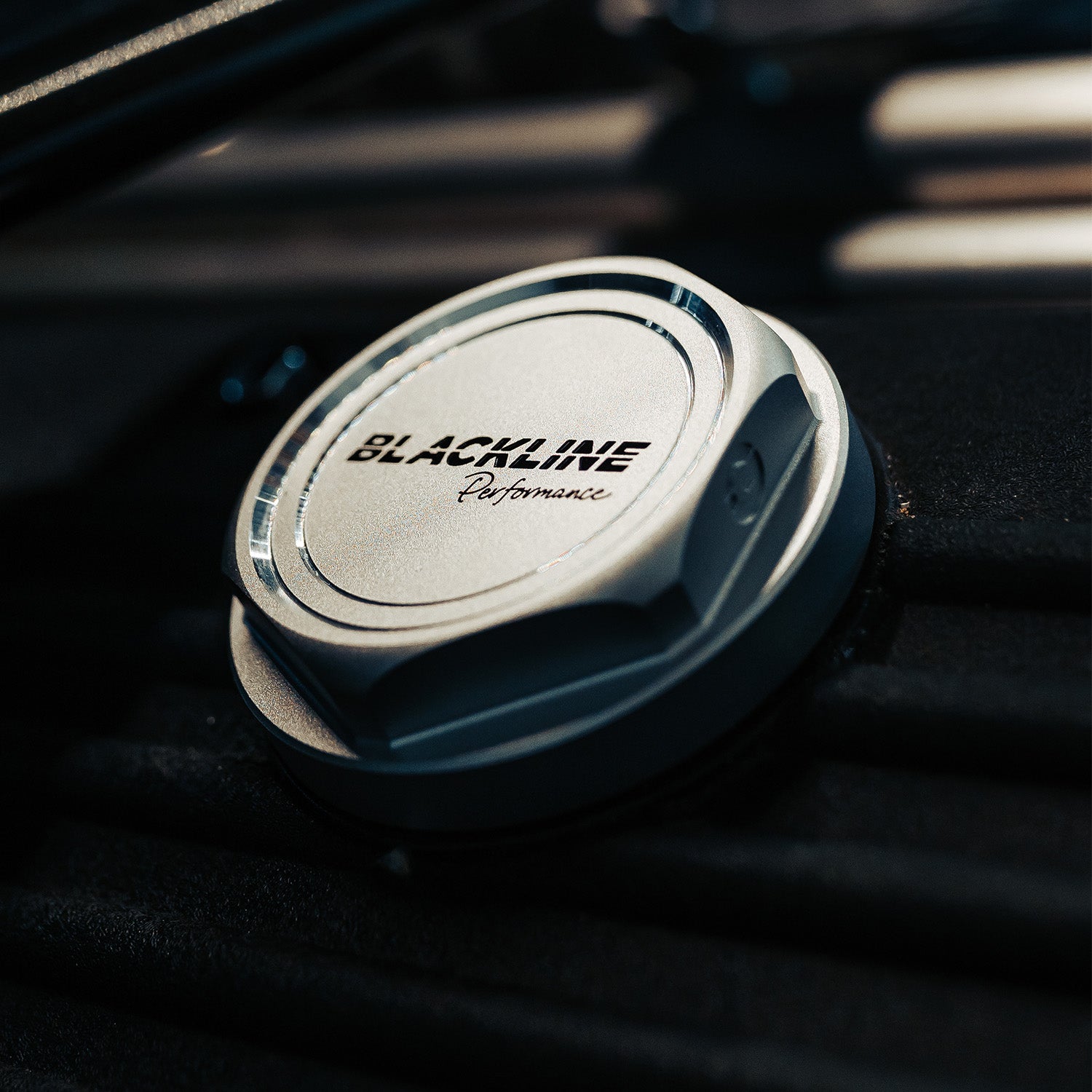 GoldenWrench BMW S54, S65 & S85 BLACKLINE Performance Heritage Motorsport Oil Cap In Silver
