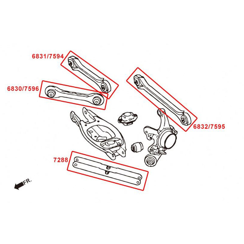 HARDRACE BMW 3 Series (E90/E91/E92/E93) Adjustable Rear Upper Lateral Arm (7596) — image 2