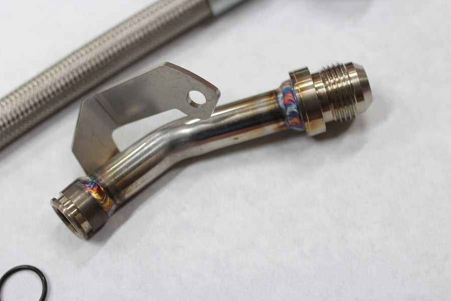 DOC Race BMW N54 Oil Drain Line For Top Mount Turbo