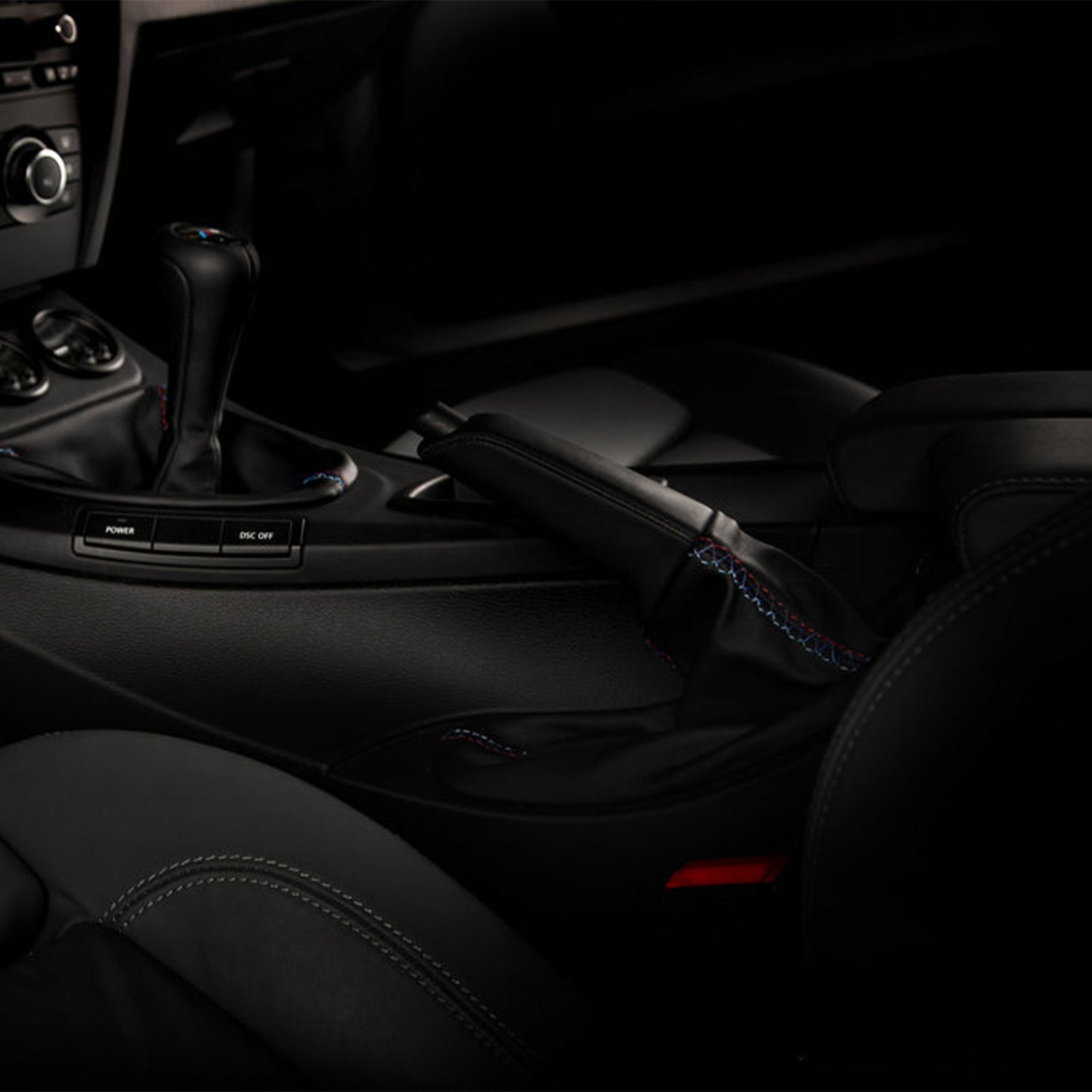 IND BMW E90, E92 & E93 M3 Custom Tri-Stitch Leather E-Brake Boot (Left-hand Drive)