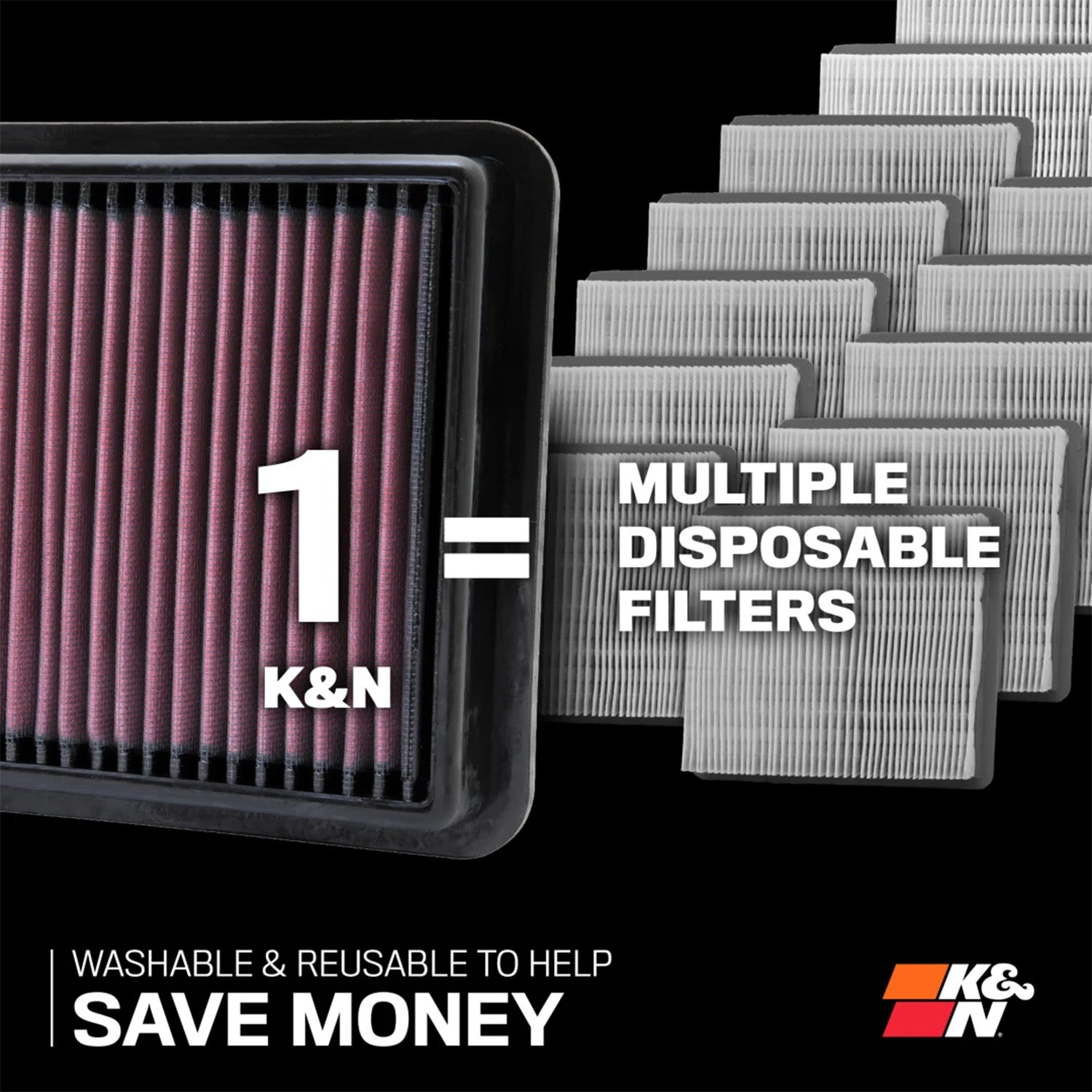 K&N Air Filter 33-3028 For BMW N57 3.0 Diesel (2011-2020)