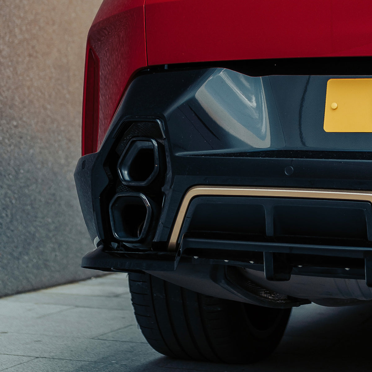 Maxton Design BMW G09 XM Rear Diffuser With Vertical Bars In Gloss Black
