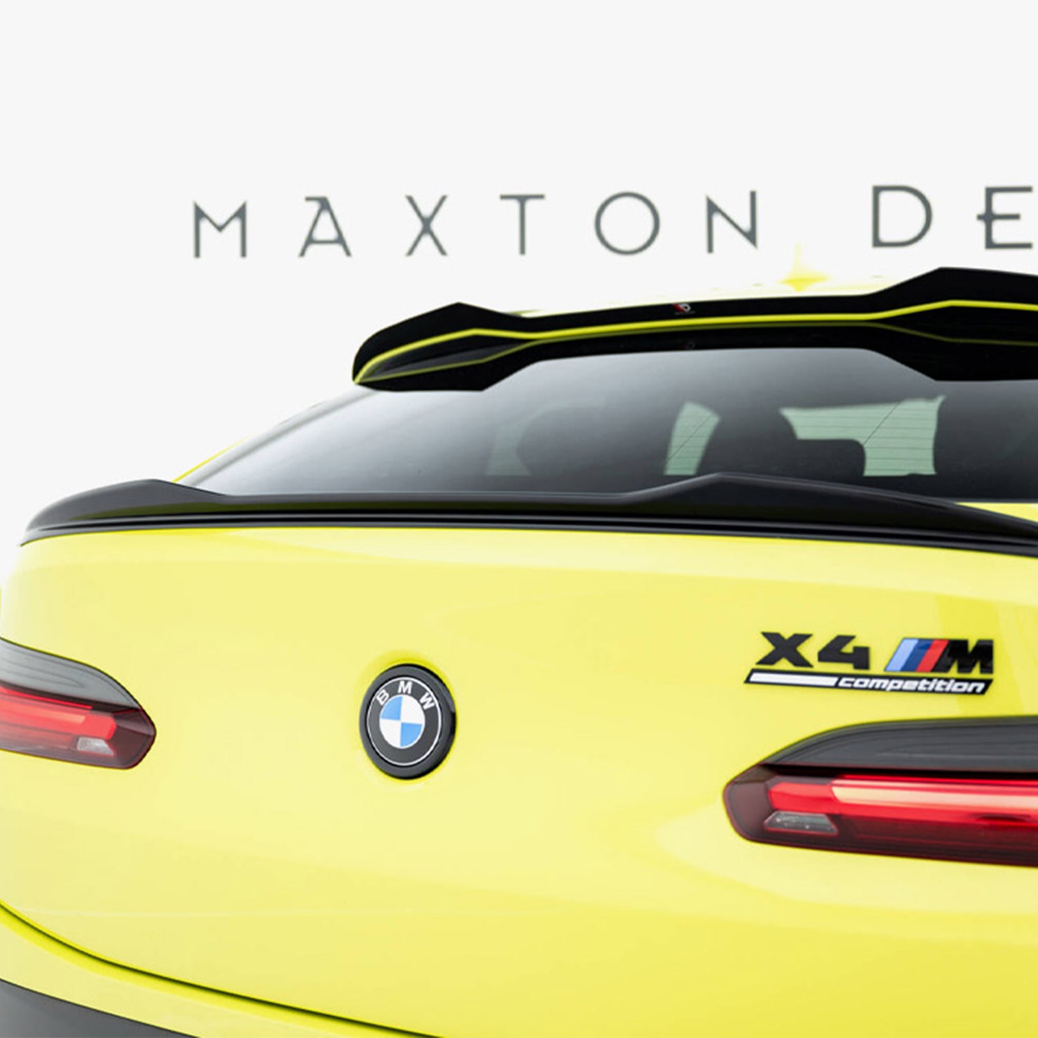 Maxton Design BMW F98 X4M & G02 X4 LCI Rear Lower Spoiler Cap In Gloss Black (2022+)