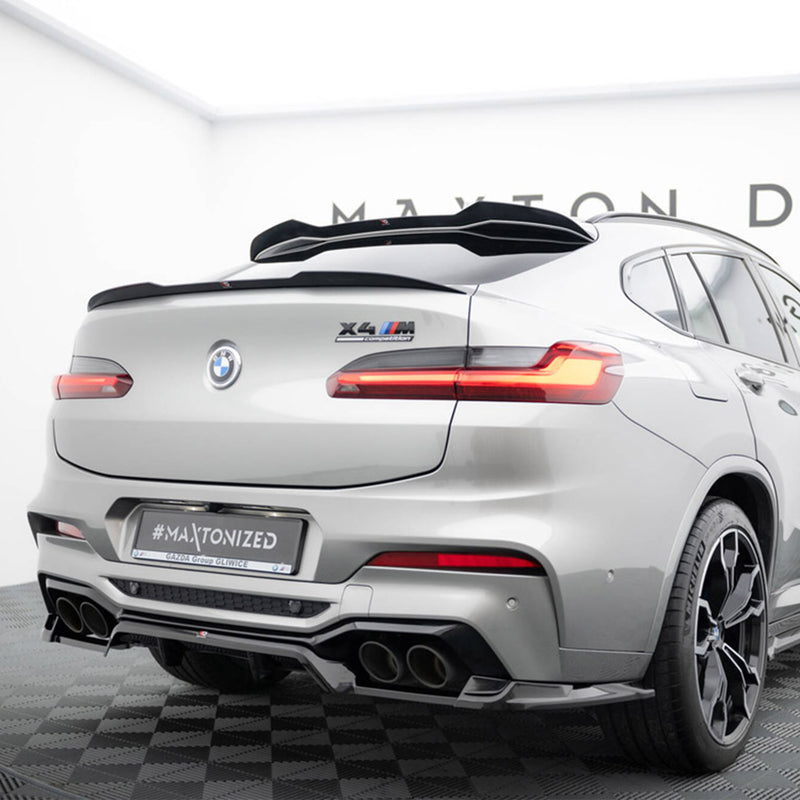 Maxton Design BMW F98 X4M & G02 X4 Pre-LCI Rear Lower Spoiler Cap In Gloss Black (2019-2021)