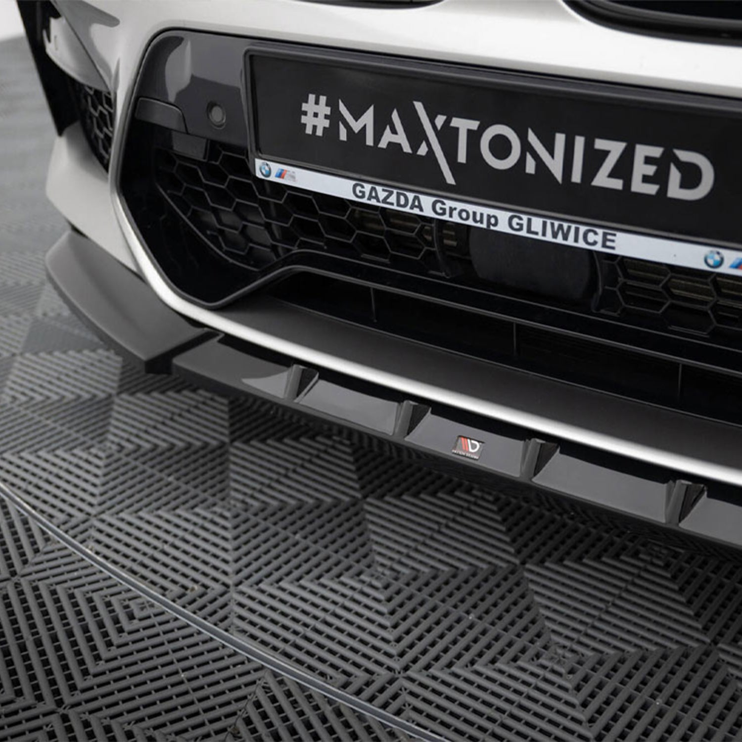 Maxton Design BMW F98 X4M Pre-LCI V1 Front Splitter In Gloss Black (2019-2021)