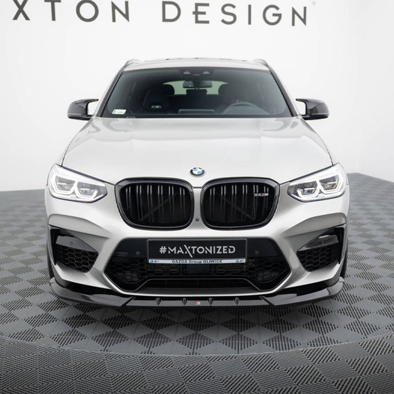 Maxton Design BMW F98 X4M Pre-LCI V1 Front Splitter In Gloss Black (2019-2021)