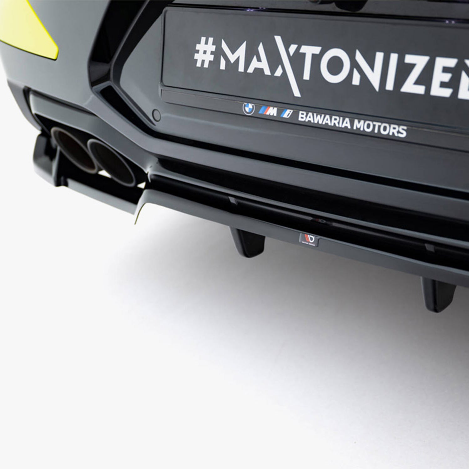 Maxton Design BMW F98 X4M LCI V1 Rear Diffuser In Gloss Black (2022+)