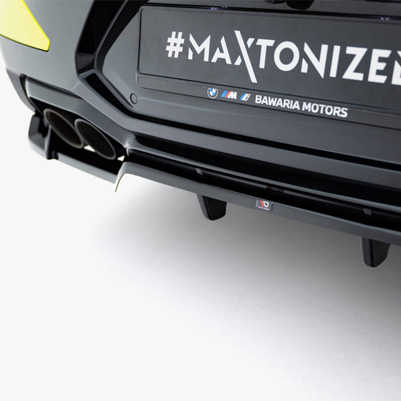 Maxton Design BMW F98 X4M LCI V1 Rear Diffuser In Gloss Black (2022+)