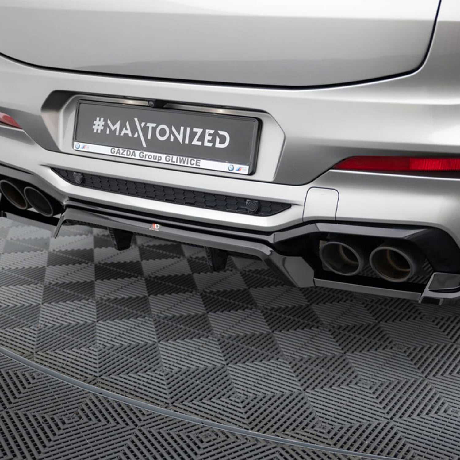 Maxton Design BMW F98 X4M Pre-LCI V1 Rear Diffuser In Gloss Black (2019-2021)