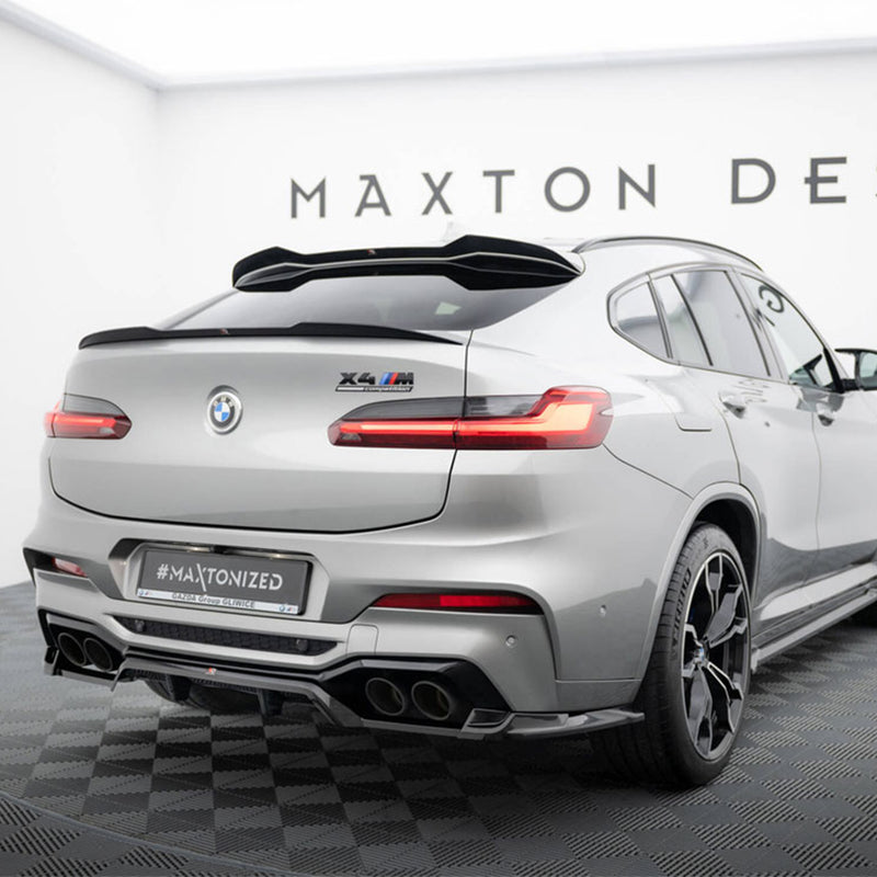Maxton Design BMW F98 X4M Pre-LCI V1 Rear Diffuser In Gloss Black (2019-2021)