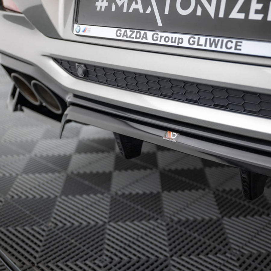 Maxton Design BMW F98 X4M Pre-LCI V1 Rear Diffuser In Gloss Black (2019-2021)