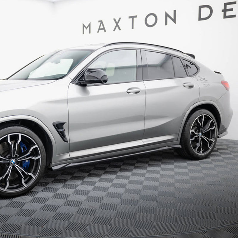 Maxton Design BMW F98 X4M Pre-LCI V1 Side Skirts In Gloss Black (2019-2021)