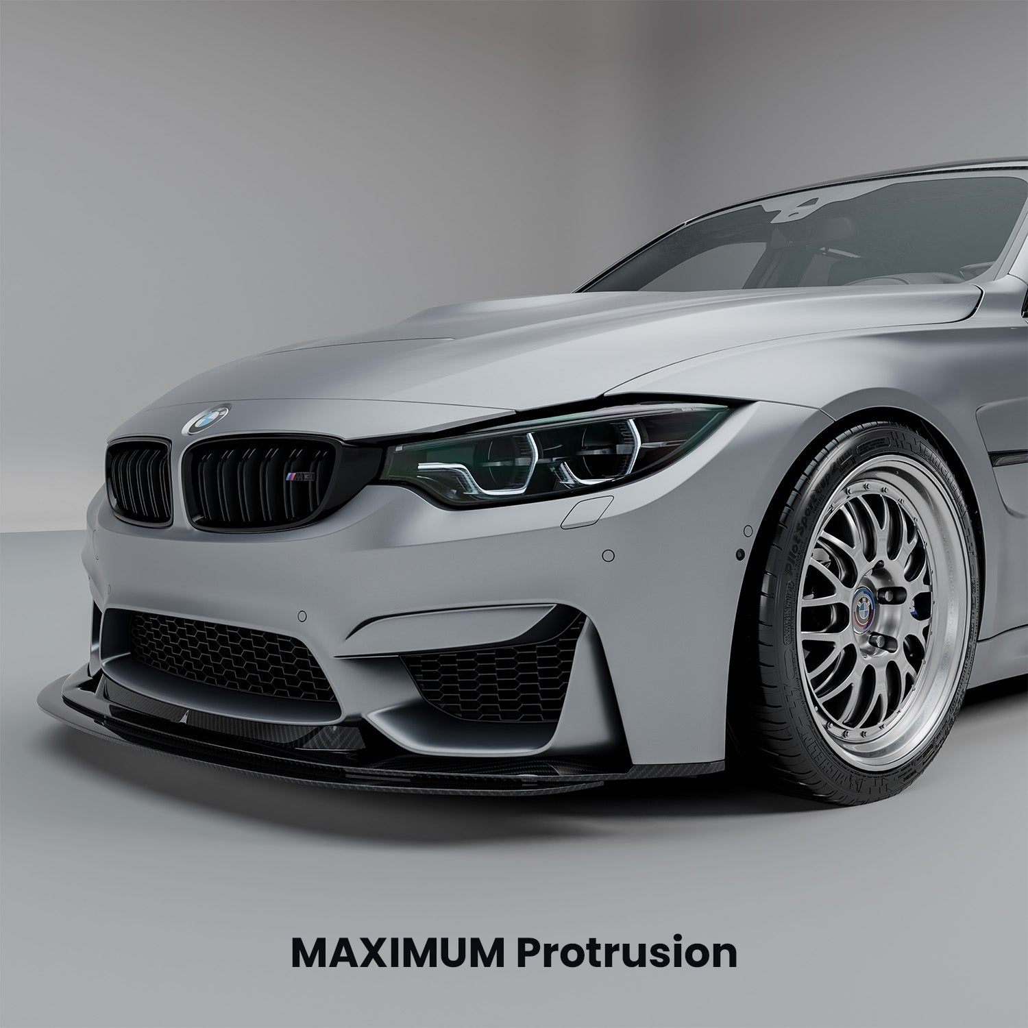 MHC+ BMW F80 M3 & F82/F83 M4 GTX Adjustable Front Aero Add On In Pre Preg Carbon Fibre