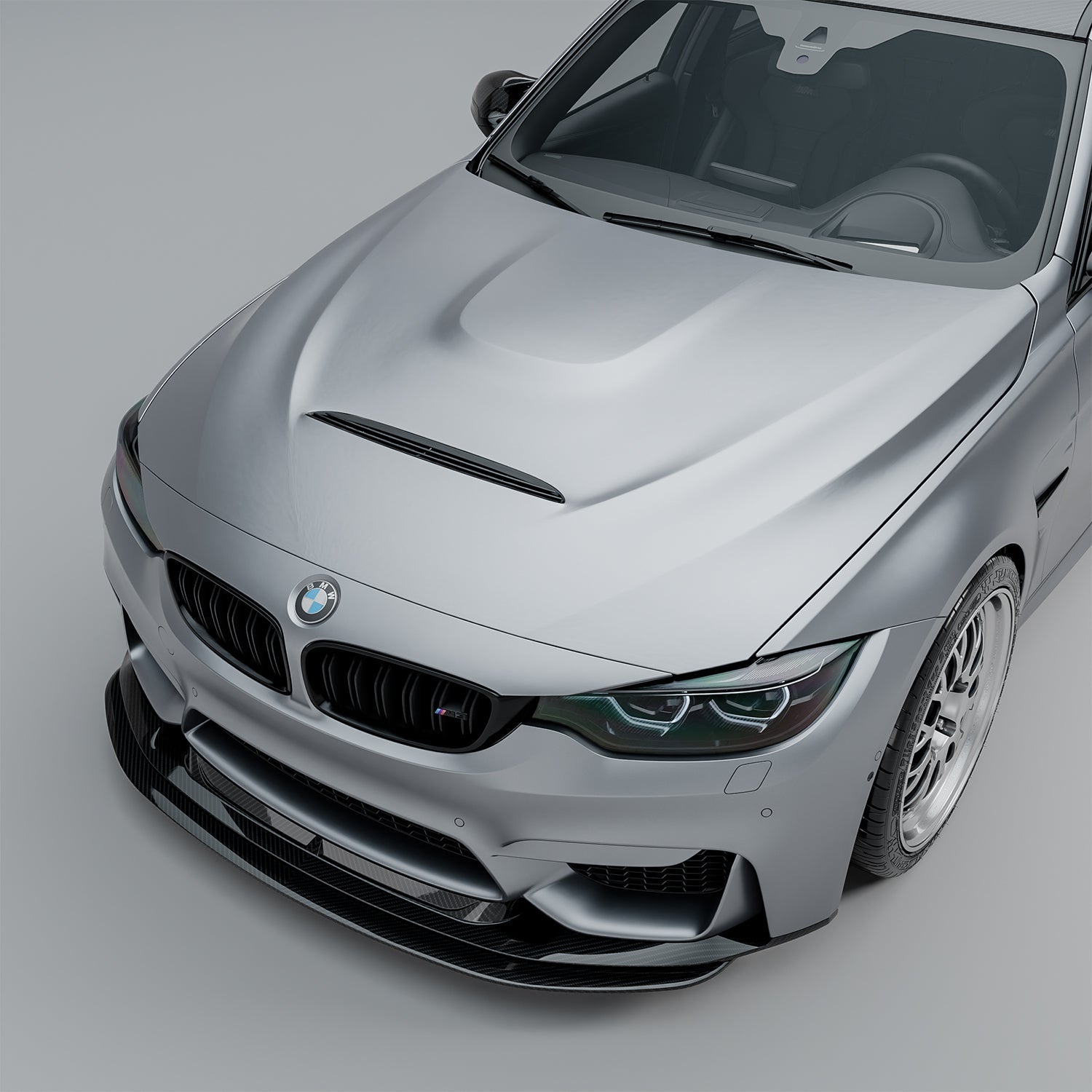 MHC+ BMW F80 M3 & F82/F83 M4 GTX Adjustable Front Aero Add On In Pre Preg Carbon Fibre