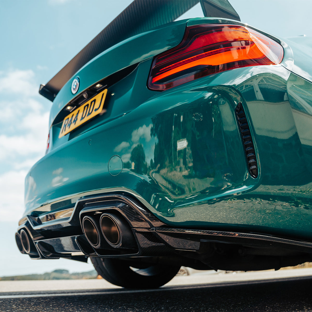 MHC+ BMW F87 M2 & M2 Competition GTX Rear Diffuser Lower Undertray In Pre Preg Carbon Fibre
