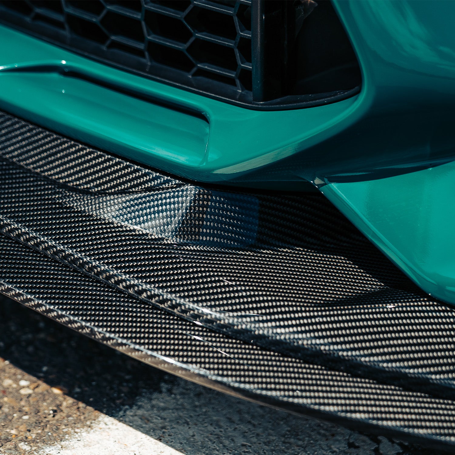 MHC+ BMW F87 M2 & M2 Competition GTX Front Splitter Adjustable Lower In Pre Preg Carbon Fibre