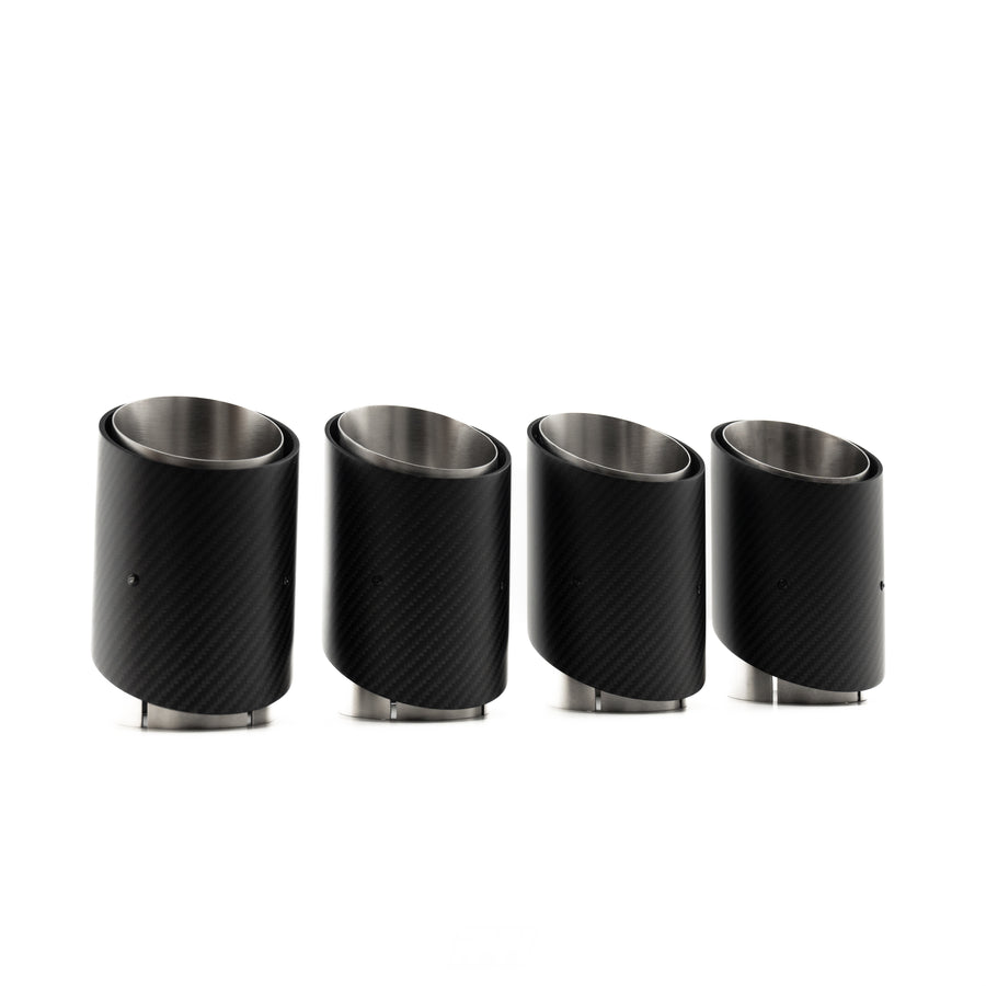 R44 BMW G90 & G99 M5 Matte Carbon Fibre Exhaust Tips Set - Minor Imperfection / Grade B