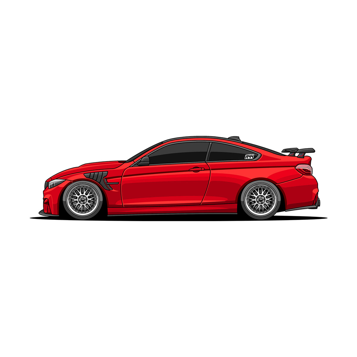 R44 Performance Sticker - BMW F82 M4 Build In Rosso Corsa