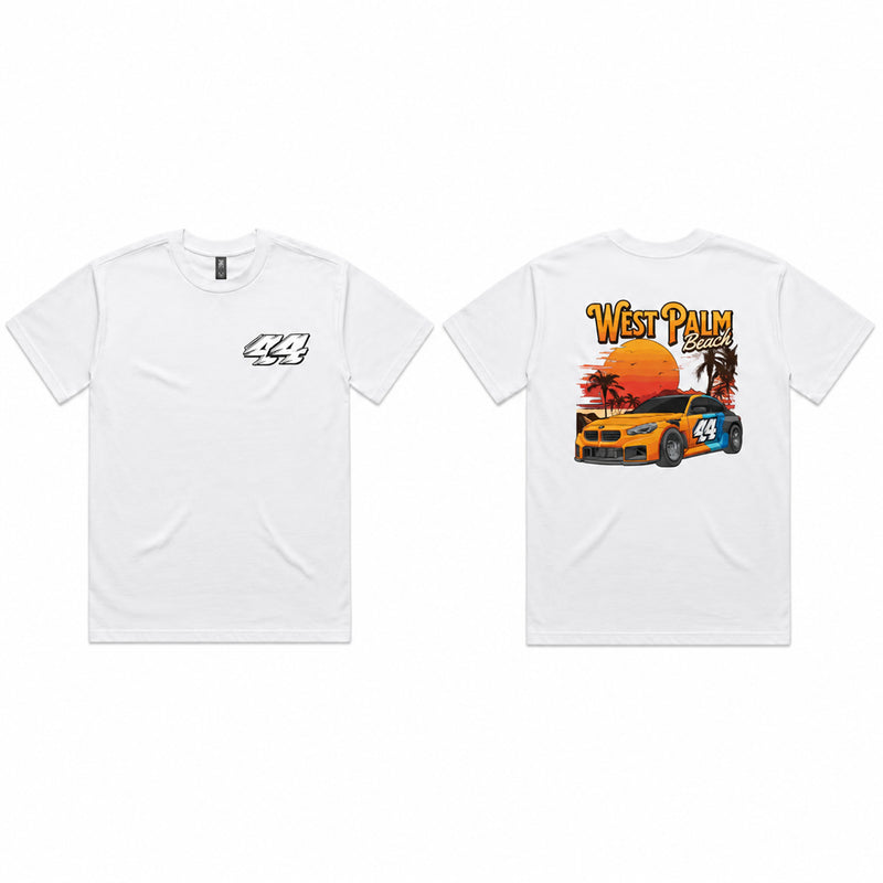 R44 Performance West Palm Beach Tee In White