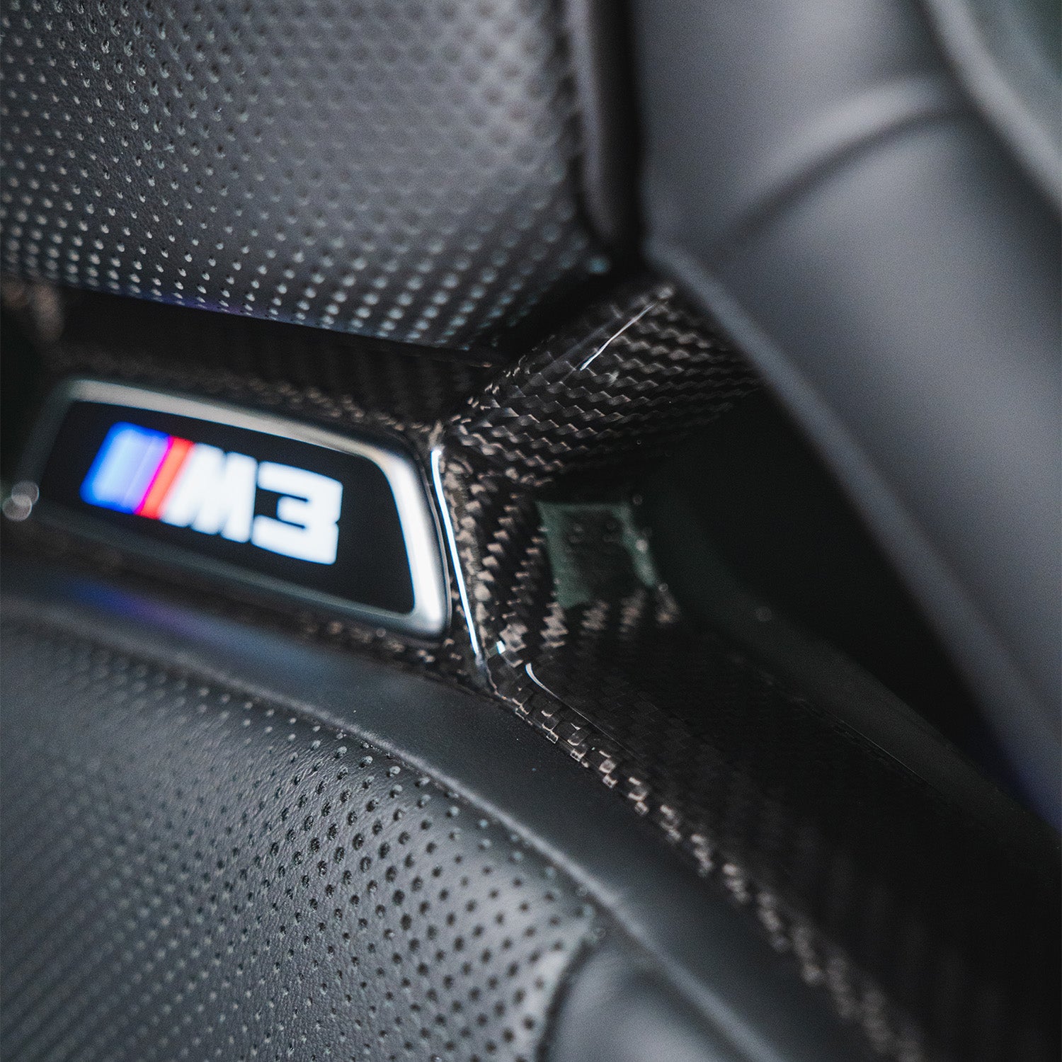 SHFT BMW G80/G81 M3, G82/G83 M4 & G87 M2 Gloss Carbon Fibre Seat Centre Trim Covers