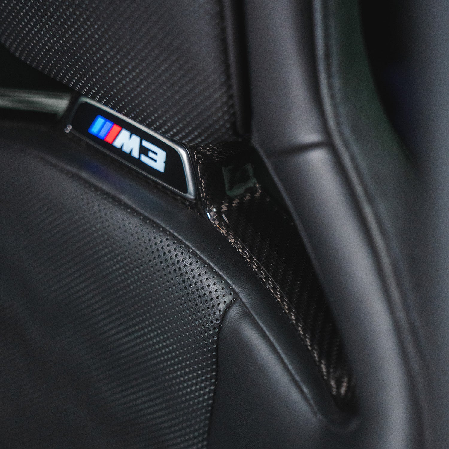 SHFT BMW G80/G81 M3, G82/G83 M4 & G87 M2 Gloss Carbon Fibre Seat Centre Trim Covers