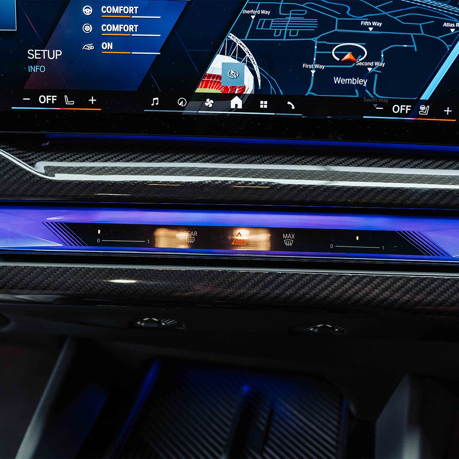 SHFT BMW G90/G99 M5 & G60/G61 5 Series Interior Dashboard Overlay In Gloss Carbon Fibre