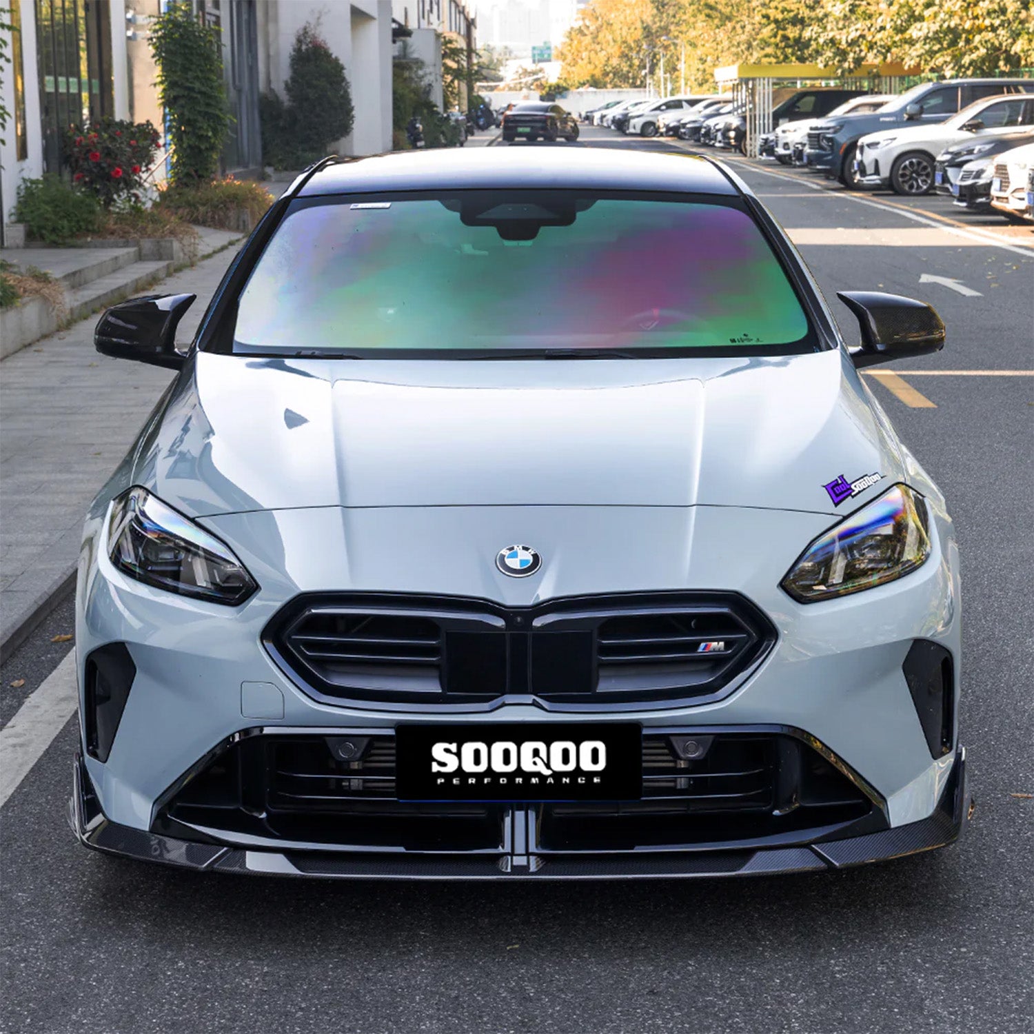 SooQoo BMW F70 1 Series & F74 2 Series Front Splitter In Gloss Carbon Fibre