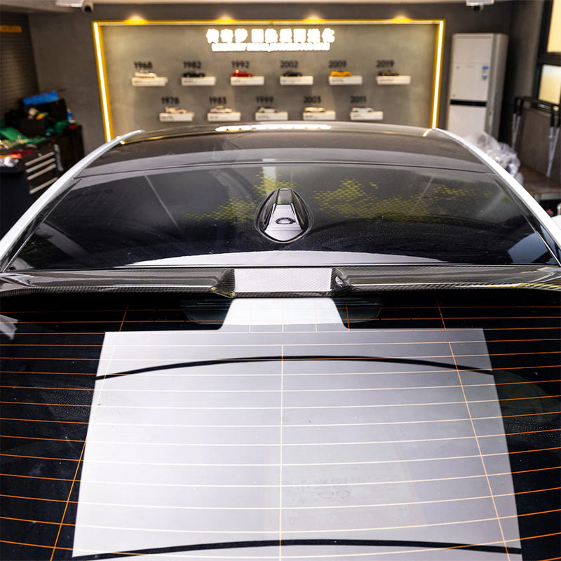 SooQoo BMW F74 2 Series Upper Rear Roof Spoiler In Gloss Carbon Fibre
