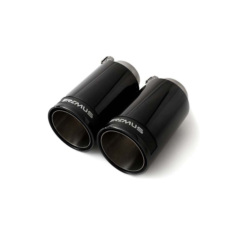 Remus 0046 98CBR Exhaust Tips In Black Chrome & Carbon Fibre Set of 4