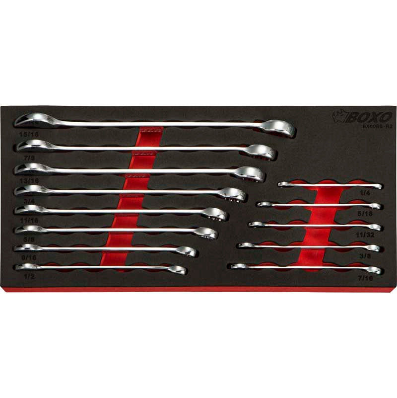 BOXO 13Pc Imperial Combination Spanner Set