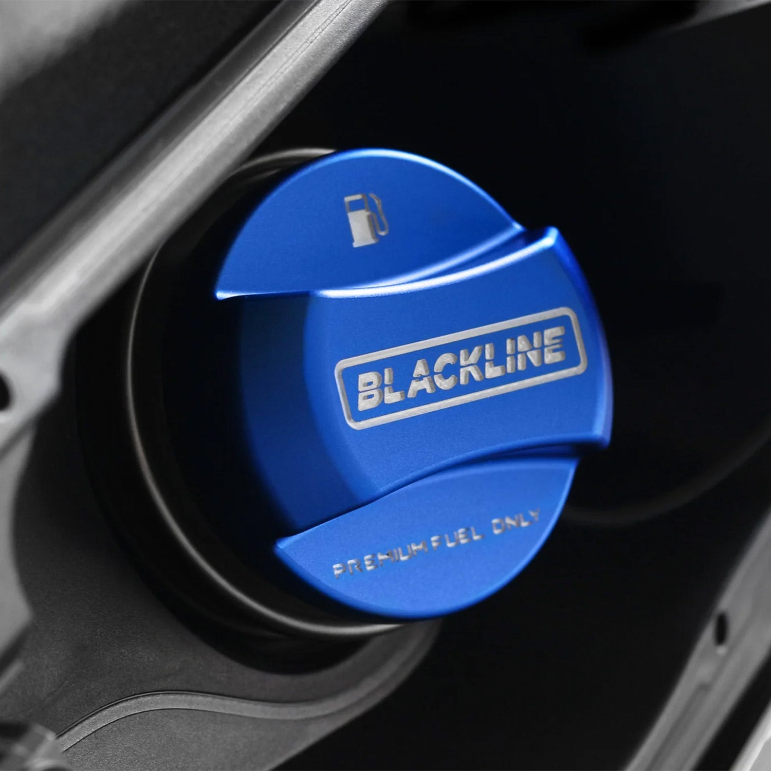 GoldenWrench BMW BLACKLINE "Premium Fuel Only" Performance Fuel Cap Cover for BMW (2010+)
