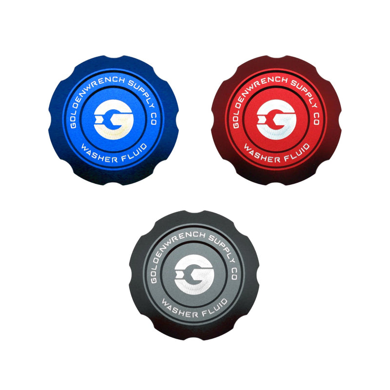 GoldenWrench BMW F Series BLACKLINE Billet Washer Fluid Cap
